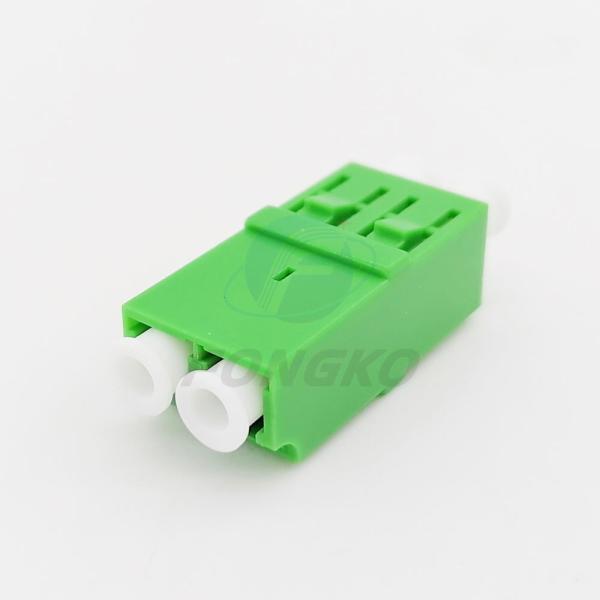 Quality Flangeless LC / APC Duplex Fiber Optic Adapter With Plastic Buckle wholesale