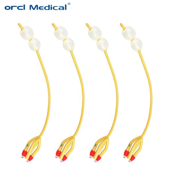 4 Way Latex Foley Catheter Silicone Coated Double Balloon Latex Urinary