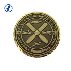Professional Custom Metal Coins , Plating Antique Gold Challenge Coins