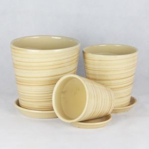Single Quantity Handcrafted Ceramic Containers Drainage For Flourishing Plants