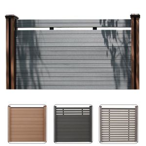 Villa WPC Fence Panels Security Composite Plastic Wood Fence Boards