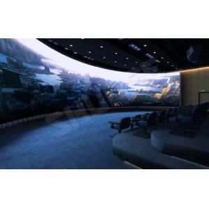 Dome Cinema Curved Projection Screen , 4K Woven Fabric Circular Projection