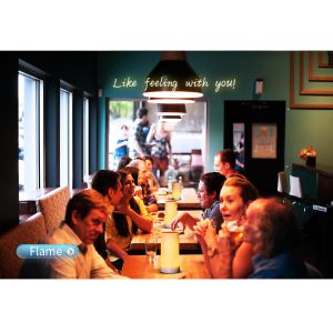 5W DC5V 1A USB Magnetic Gravity Sensor Led Flame Lamp With IR Remote Control