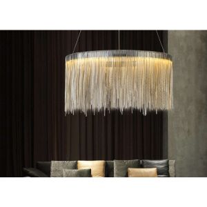 60W Creative Tassel Chain D50cm Cord Length 100cm Modern Pendant Light