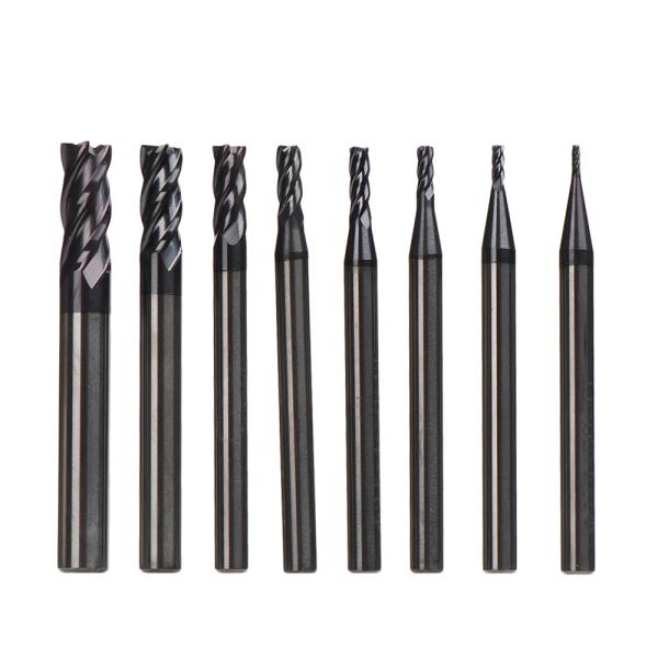 Tungsten Steel Square Cutting End Mill 4 Flute 1 - 25mm Diameter Abrasion Resistant