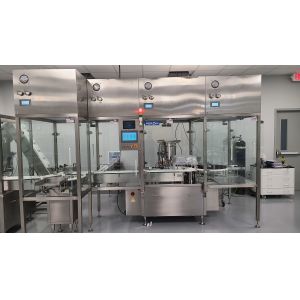 Accurate Liquid Vial Filler With 600mm Turntable / Cam Controlled Filling Nozzle