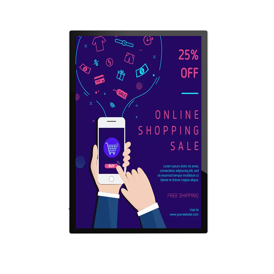 85 Inch Wall Mounted Digital Signage 24/7 Continuous Operation for Bus Stations