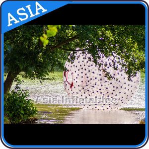 1.0mmTPU Inflatable Clear Zorb Hydro Ball , Color Dots Hydro Ball