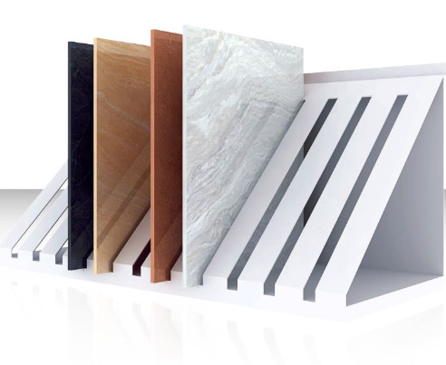 Quality Free Standing Floor Tile Display Racks For Retail Stores Strong And Stable wholesale