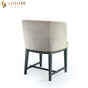 Luxury Customized Fabric Upholstery Dining Chair Solid Wood For Dining Room