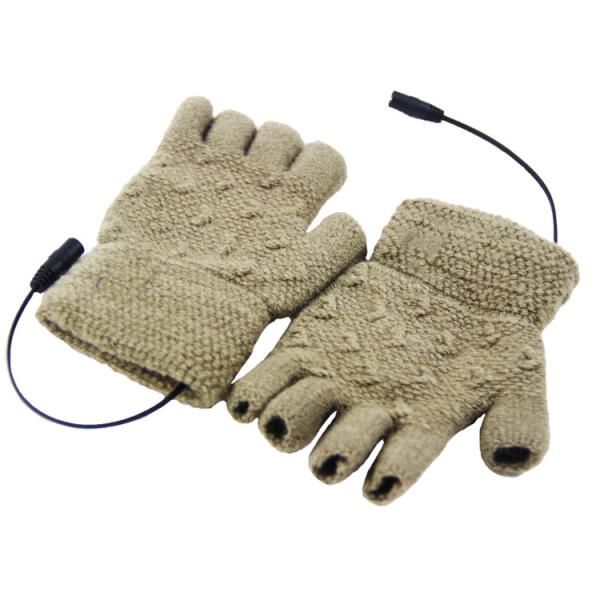 Far-Infrared Heated Knitted Wool Electric Heated Gloves For Winter Warmth And