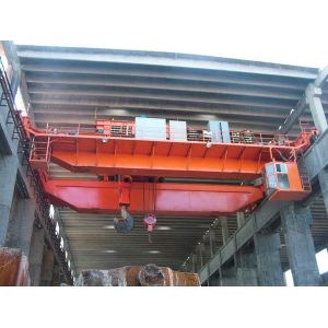 Safe Double Girder Overhead Crane , Heavy Hook Indoor Overhead Crane 5-400 Ton