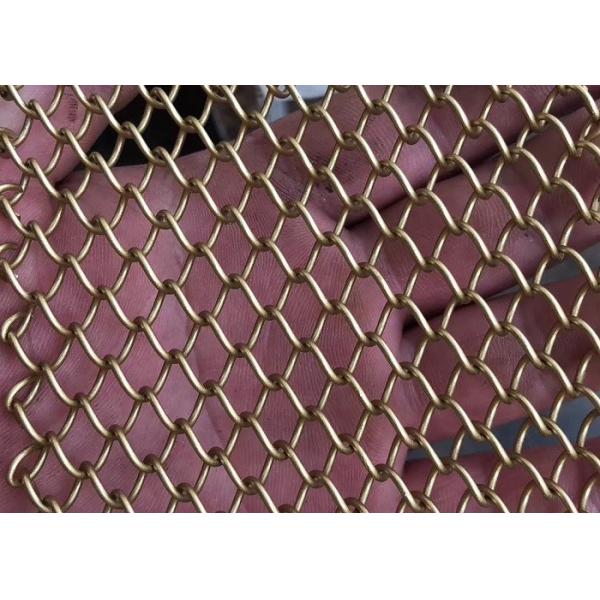 Flexible Aluminium Woven Wire Mesh Screen Spiral Patterns For Interior