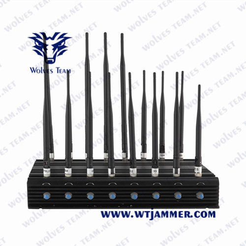 Multi-bands 14 Channels Cellular Cell Phone Signal Jammer WiFi Blocker UHF VHF