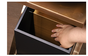 Luxury Commercial Stainless Steel Garbage Bin / Office Hotel Lobby Trash Bin Decorative Metal Trash Cans