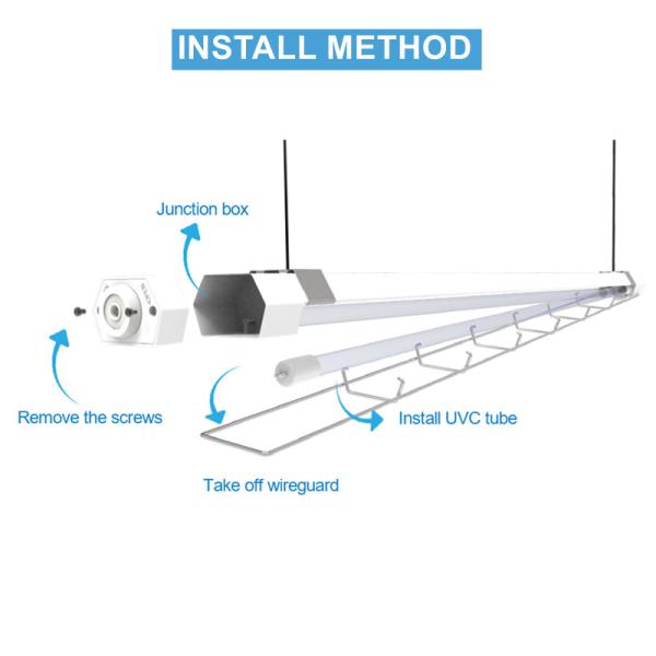 254nm UVC Germicidal Tube Double Sterilized 80W T5 T8 With Smart Sensor