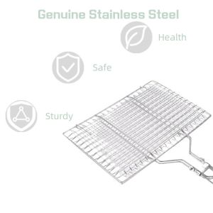 Multi Purpose 50cm Camping Cooking Set Stainless Steel Barbecue Grill Net