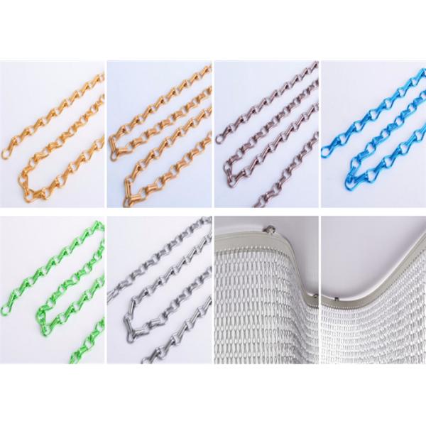 Supermarket 5m Width Decorative Wire Mesh Aluminum Chain Link Curtains