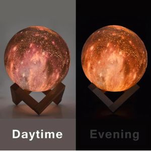 Wifi Smart Moon Lamp 3D Print 3500K Warm White For Home Decoration