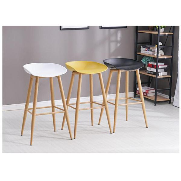 Quality Natural Pub Height Bar Stools Simple Silhouette With Wood Leg wholesale
