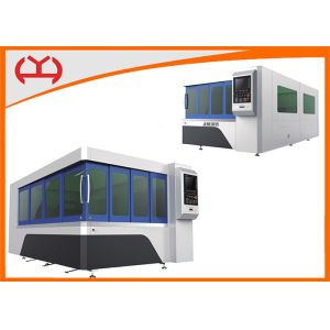 Enclosed CNC Fiber Laser Cutter Single Table OEM Service With Grinding Gear