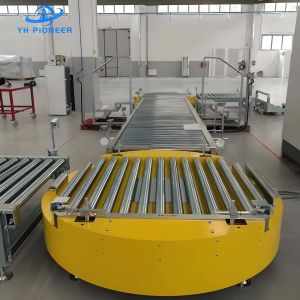 Rotary Turntable Conveyor For Automated Pallet Handling And Material Flow