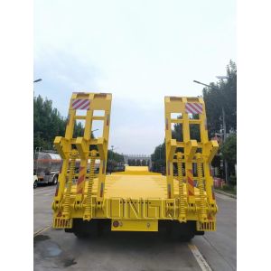 Van-type 3axles 80/100 Tons Heavy Duty Gooseneck Lowboy Low Bed Lowbed Semi