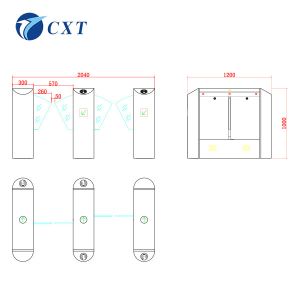 High Performance Flap Barrier Gate With Adjustable Speed Anti Collision 120YX
