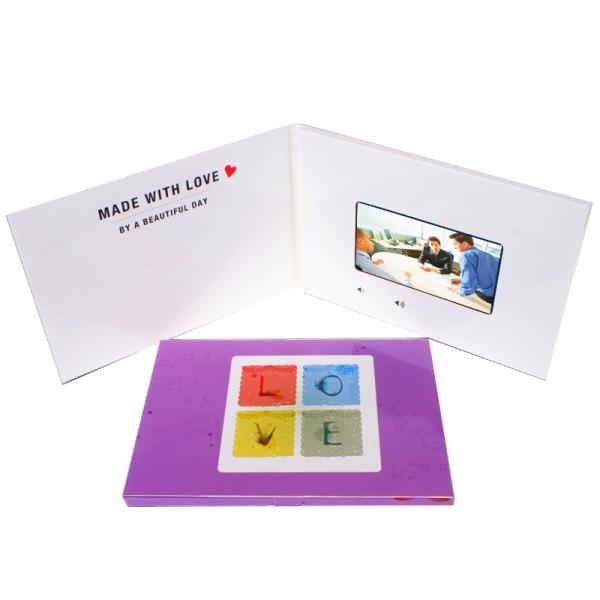 Quality Personalized Video Message Greeting Card in Customized Style for A4 or Customized Size wholesale