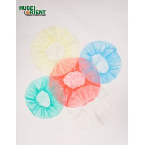 Surgical Disposable Headcover Net Nonwoven Bouffant Cap Blue