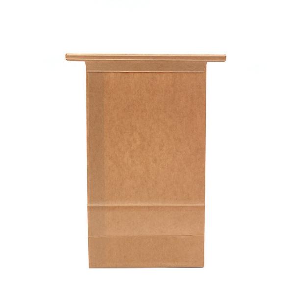 Brown Kraft Food Packaging Paper Bags With Window Strong Bottom Uncoated Lining
