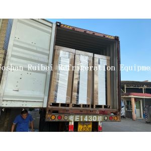 -22C Upright glass door refrigerator supermarket frozen food display freezer