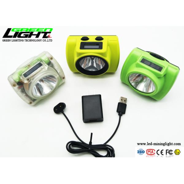 385lum 9000lux 6800mAh LED Miners Cap Lamp With USB Charger