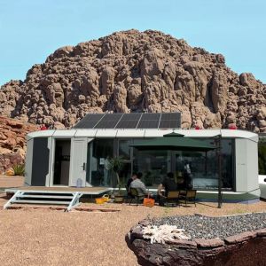 Cheap Oasis Series Accelerated Construction Steel Container Houses For Vacation Villas And Studio Flats Metallic Hotel Use for sale