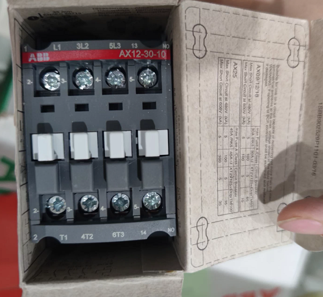 Cheap AX12-30-10-85 ABB Ac contactor Compact AC control solution Small and medium sized motors load control for sale