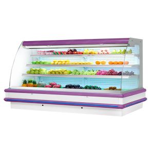 Upright Multideck Open Chiller Fruit Vegetable Milk Display Cooler