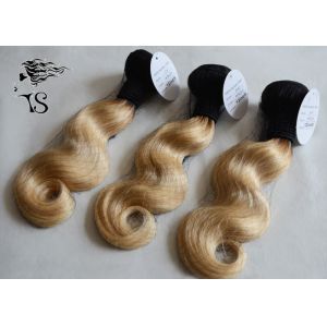 Cheap Body Wave Blonde 613 Ombre Real Hair Extensions , Malaysian Curly Hair Extensions for sale