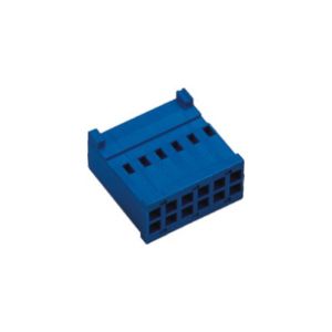 Cheap 2.54 Double Layer Plastic Wire To Pcb Connector T Type PBT Blue for sale