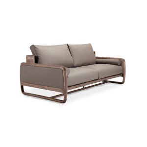 Leather Upholstery Modern Sofa Set , Solid Wood Sofa Set Nordic Style