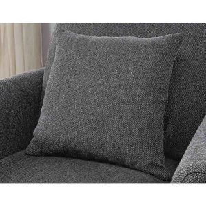 3 Piece Sofa set with Pillows, Gray Linen