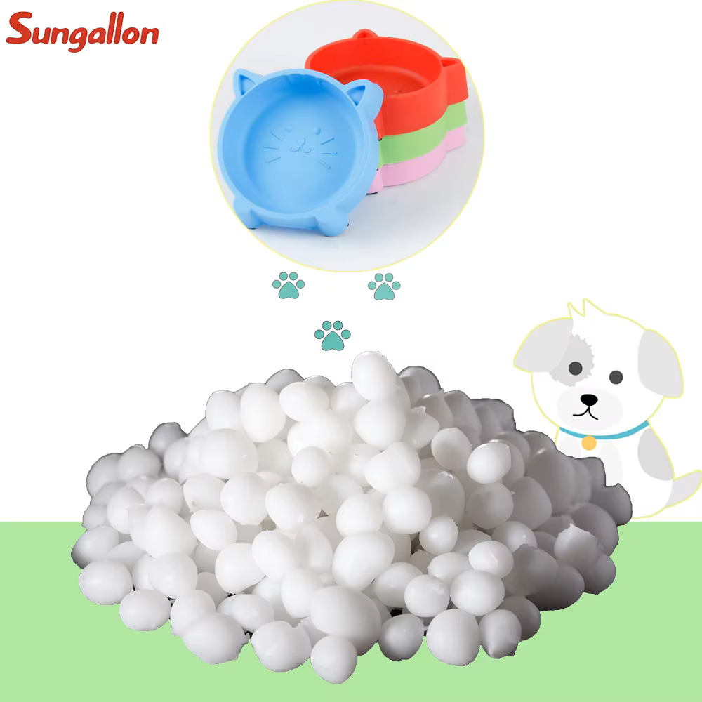 Sungallon Factory Outlet Injection Molding Grade TPE TPR for Pet Folding Bowl