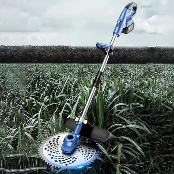 Quality 21V Rechargeable Grass Trimmer Cordless Grass Cutter Machine Household Small Weeder Battery Powered Electric Lawn Mower wholesale