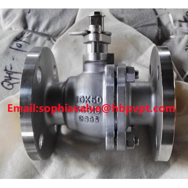 stainless steel SCS13 JIS10K flange end ball valve