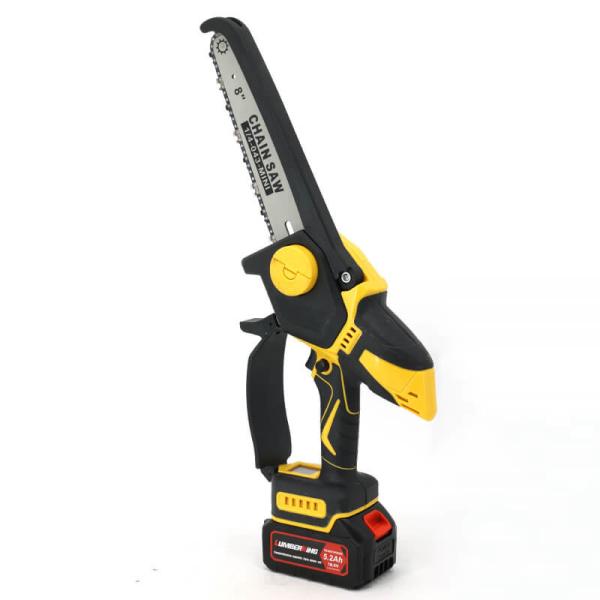 8 Inch Battery Operated Chain Saw Garden Tools Handheld Rechargeable Mini 21V