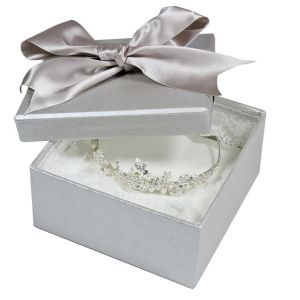Custom Printed Paper Bride Headdress Headwear Tiara Packaging Box With Insert