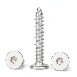 Carbon Steel Self Tapping Screw M3.5 / 3.9 / 4.2 / 4.8 Hex Socket Cap Screw