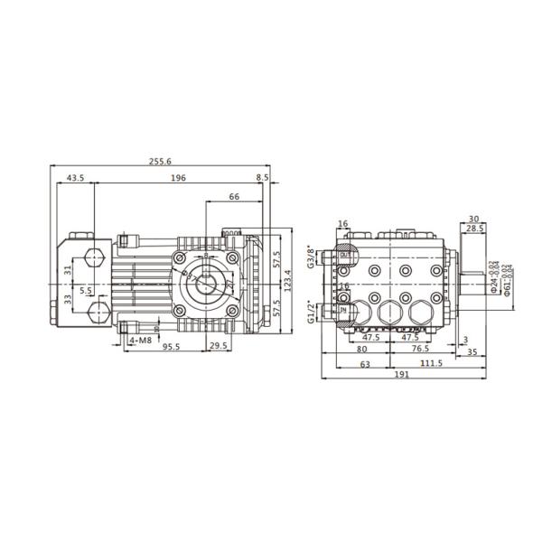FLOWMONSTER LT-N Heavy Duty High Pressure Plunger Sea Water Desalination Stainless Steel Plunger Pump