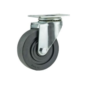 125mm Heavy Duty Bolt Furniture Caster with Brake Hole Distance 12*8.2mm Maximum