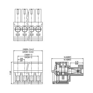 Pluggable Terminal Block Connector 3.5/3.81mm