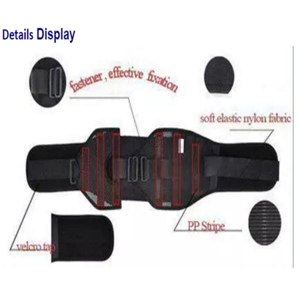 Breathable Elastic Waist Support Belt , Black Back Braces For Lower Back Pain